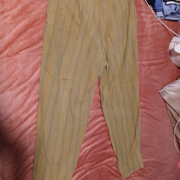 IVY Like New Womens Olive Striped  Pants - Picture 6 of 9